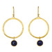 Lita Dyed Sapphire Round Hoop Earrings