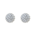 Sterling Silver 8mm White Crystal Ball Stud Earring