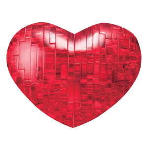Bepuzzled 3D Crystal Puzzle - Heart (Red): 45 Pcs