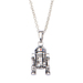Star Wars Women's 925 Sterling Silver R2-D2 Gem Pendant, 18"