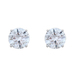 Sterling Silver 10mm Round Cubic Zirconia Stud Earrings