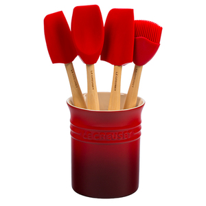 Craft Series 5pc Utensil Set w/ Crock Cerise