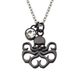 Marvel Women's Black-Plated Cubic Zirconia Hydra Pendant, 18"