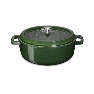 4Qt. Shallow Round Cocotte Basil