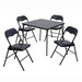 5pc Table and Chair Set Black