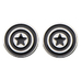 Marvel Women's Stainless Steel Enamel Captain America Logo Stud Earrings