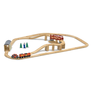 Swivel Bridge Wooden Train Set