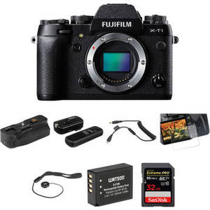 X-T1 Mirrorless Digital Camera Body Basic Kit (Black)