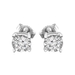 Sterling Silver .50 ctw Round-Cut Diamond Miracle Certified Stud Earrings (H-I, I1-I2)