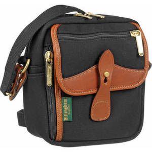 Stowaway Pola Shoulder Bag (Black/Tan Leather)