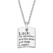 Sterling Silver Luck Sentiment Necklace