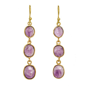 Lita Amethyst Drop Earrings