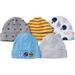 Gerber Newborn Boys' 5-Pack Caps - Sports & Striped