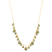 Lita Gold Plated Sterling Silver Multi Green Tone Pearls With Pyrite Accents Chain Necklace