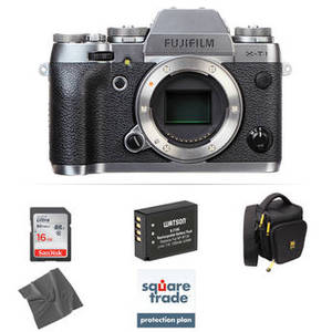 X-T1 Mirrorless Digital Camera Deluxe Kit (Body Only, Graphite Silver Edition)
