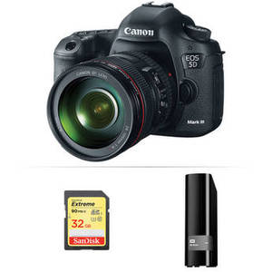 EOS 5D Mark III DSLR Camera with 24-105mm Lens and Storage Kit