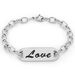 West Coast Jewelry Stainless Steel Bracelet Inspirational "Love" ID Bracelet
