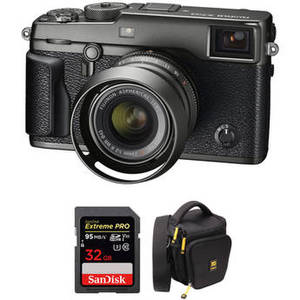 X-Pro2 Mirrorless Digital Camera with 23mm Lens and Accessories Kit (Graphite)