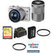 EOS M100 Mirrorless Digital Camera with 15-45mm and 55-200mm Lenses Deluxe Kit (White)