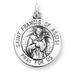 Sterling Silver Antiqued Saint Francis of Assisi Pendant - 5/8" Dia.