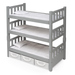 Badger Basket 1-2-3 Convertible Doll Bunk Bed with 3 Storage Baskets - Executive Gray
