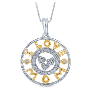 &nbsp; 1/5 CTW MOM CIRLCE PENDANT