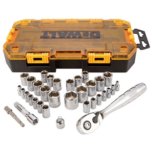 34pc 1/4" and 3/8" Drive Socket Set