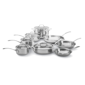 13pc. Tri-Ply Stainless Steel Cookware Set
