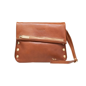 VIP Foldover Crossbody Cognac/Gold