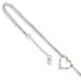 14k White Gold Double Strand Heart Anklet - 9 Inch