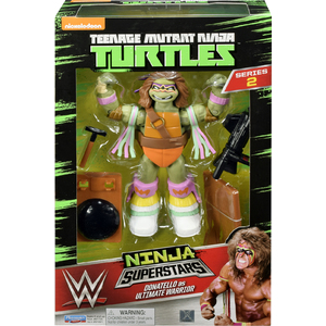 WWE Donatello as Ultimate Warrior -  Teenage Mutant Ninja Turtles 2 TMNT Ninja Superstars Toy Wrestling Action Figure