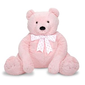 Melissa & Doug Jumbo Pink Teddy Bear