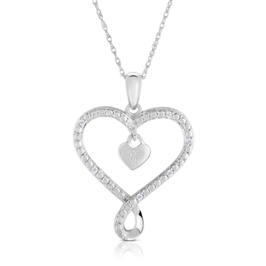 0.05Ctw  Sterling Silver Diamond Pendant