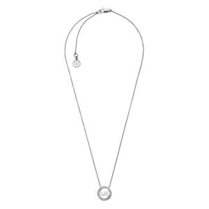 Fulton Crystal Silver-Tone Logo Necklace