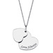 Platinum Plated Love Always Double Heart Necklace