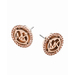 Logo Rose Gold-Tone Stud Earrings