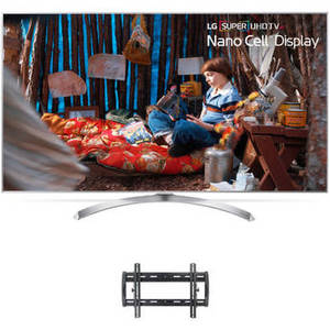 SJ8000-Series 65"-Class HDR SUPER UHD Smart IPS LED TV and Tilting Wall Mount Kit