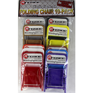 WWE 10-Pack of Folding Chairs - Ringside Exclusive Toy Wrestling Action Figure Accessories