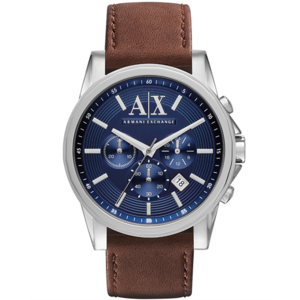 Armani Exchange Outerbanks Men's Brown Leather Chronograph Watch