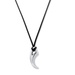 PalmBeach Jewelry Men's Polished Tribal Claw Pendant in Stainless Steel with 20" Black Leather Cord