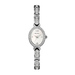 Womens Oval Stainless Steel Crystal Watch Mother-of-Pearl Dial