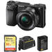 Alpha a6000 Mirrorless Digital Camera with 16-50mm Lens and Accessory Kit (Black)