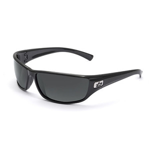 Python Shiny Black Sunglasses w/Polarized TNS Lenses