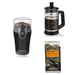 French Press Coffee Grinder and 12oz KC Blend Whole Bean Coffee