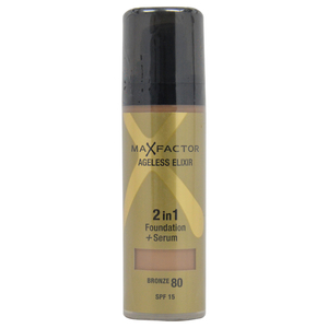 Max Factor Ageless Elixir 2in1 Foundation + Serum SPF 15 - # 80 Bronze by for Women - 30 ml Foundation + Serum
