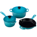 5pc Cast Iron Cookware Set Caribbean