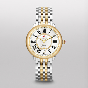 Ladies Serein Two-Tone Watch Diamond & Mother of Pearl Dial