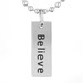 West Coast Jewelry Stainless Steel 'Believe' Inspiration Pendant