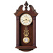 Ridgedale Chiming Wall Clock Walnut Finish