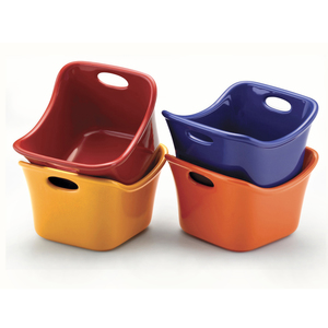 Rachael Ray Stoneware 10oz Square Ramekins Set of 4